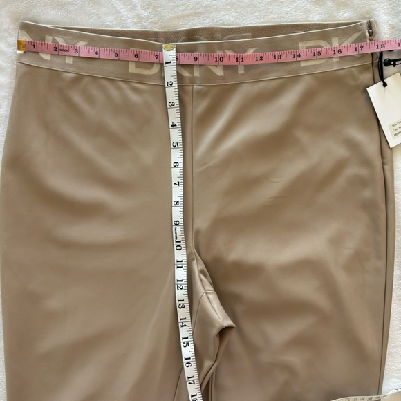 DKNY Faux Leather High Waist Tan Pants--Sz XL - Picture 12 of 16